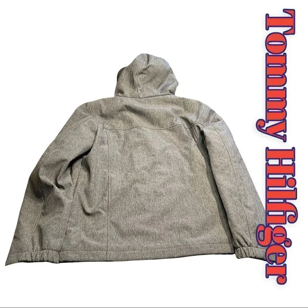 Tommy Hilfiger mens Soft Shell Sherpa Lined Performance Grey XL EUC